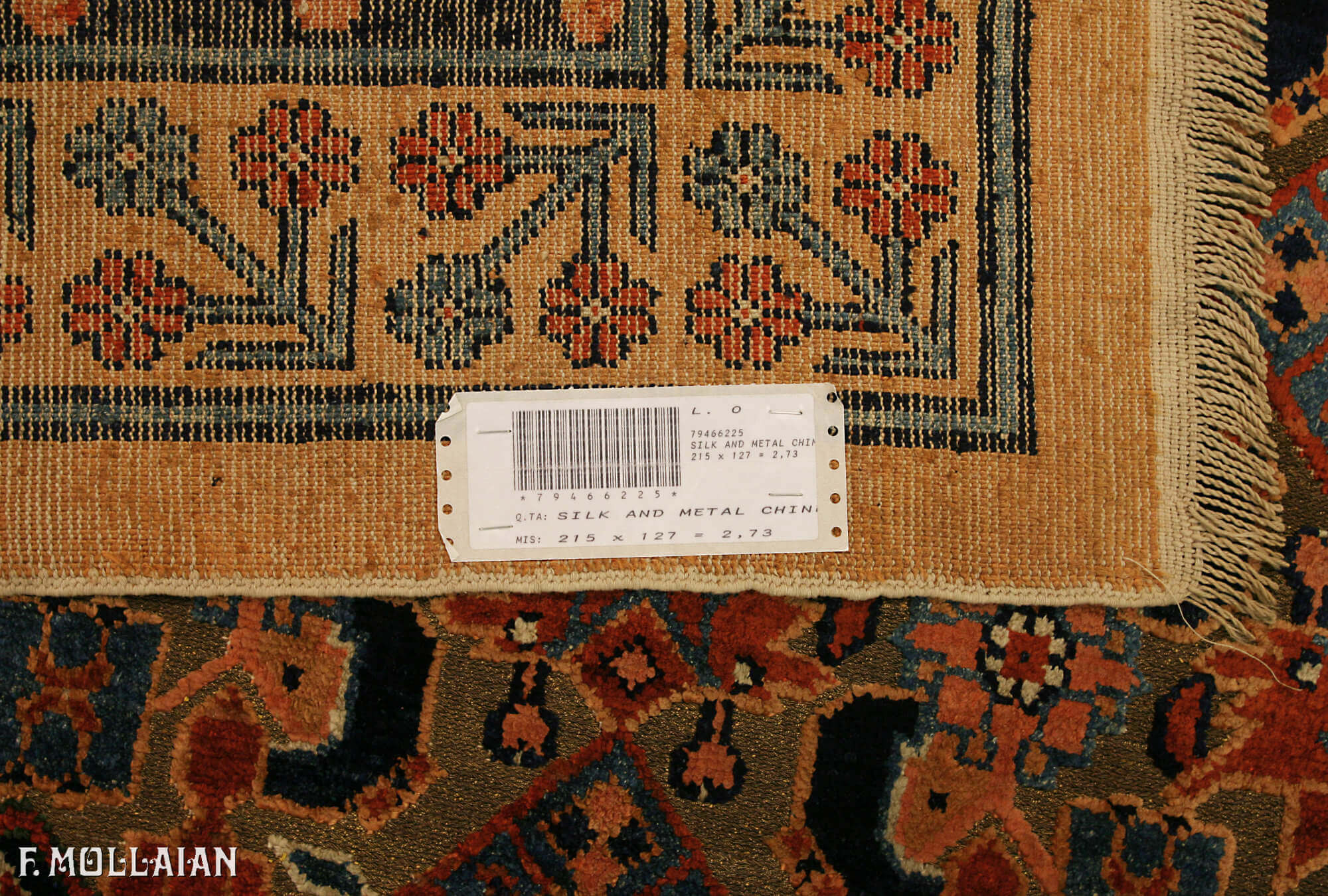 Un rare tapis en soie et métal chinois antique du palais impérial n°:79466225